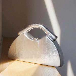 Sacs <span class=keywords><strong>de</strong></span> soirée <span class=keywords><strong>Euro</strong></span> Half Moon Box pour femmes, sacs à main <span class=keywords><strong>de</strong></span> luxe <span class=keywords><strong>de</strong></span> créateur, pochettes 2026, nouveauté <span class=keywords><strong>en</strong></span> PU avec poignée <span class=keywords><strong>en</strong></span> arc texturée - Product Image 2