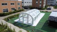 Tente gonflable transparente en PVC dôme transparent tente d'événement gonflable blanche géante fête en plein air abri gonflable personnalisé commercial