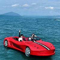 Hydro-Jet Car, un bateau électrique à grande vitesse en fibre de verre pour quatre personnes, idéal pour le tourisme et les excursions.