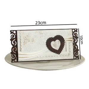 Tarjetas de Felicitación Creativas de Papel Estilo Europeo de Alta Gama, Invitaciones de Boda Personalizadas con Estampado Dorado e Impresión Tipográfica - Product Image 1