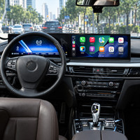 Autoradio MOOKAKA double écran 15,8 pouces pour BMW X5/X6 2014-2018 NBT/EVO Android 15 GPS Stéréo Écran interactif CarPlay sans fil