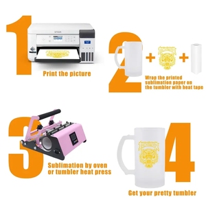 Livraison Gratuite - Nouvelle Tasse à <span class=keywords><strong>Bière</strong></span> Givrée Personnalisable en Verre de 16 oz avec Poignée, Idéale pour la Sublimation - Product Image 3