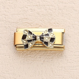 Vente en gros de breloques DIY en vrac 20x9mm, série Fleurs Modulaires, en acier inoxydable, pour bracelets italiens, bijoux et cadeaux pour femmes et hommes - Product Image 4