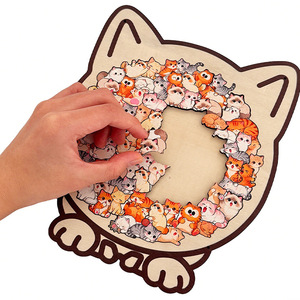 <span class=keywords><strong>Puzzle</strong></span> in Legno Personalizzato a Forma di Gatto, Pezzi Irregolari, <span class=keywords><strong>Puzzle</strong></span> di Animali con Cornice <span class=keywords><strong>per</strong></span> Adulti, Regalo Promozionale - Product Image 2