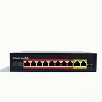 Switch PoE Gigabit de 8 Puertos Directo de Fábrica, 1000Mbps, 120W, 2 Puertos Uplink + 1 SFP, IEEE802.3af/at para Cámaras IP CCTV, Red de Escritorio
