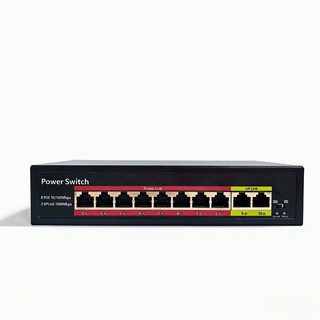 Factory Direct 8 Port Gigabit PoE Switch 1000Mbps 120W 2 Uplink Port +1 SFP IEEE802.3af/at for CCTV IP Camera Network Desktop