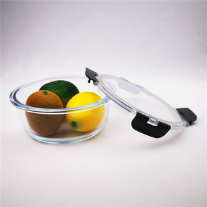 Glass Kitchen Meal Prep Food Storage Container Bento Lunch Box with Snap Locking Lids - Product Image 2