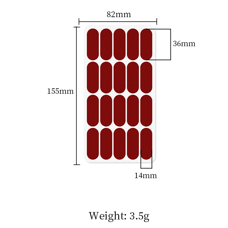 Tessuto elastico rosso (20 toppe)