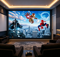 Papier peint mural personnalisé Superhero City, revêtement mural autocollant pour chambre de garçons, salle de jeux, décoration murale pour enfants