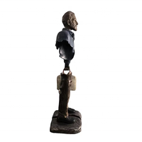 Sculpture manquante personnalisée grandeur nature Bronze Art abstrait Statue perdue disparaissant homme extérieur Bronze voyageur Sculpture