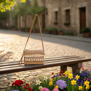 Borsa a tracolla con finiture in pizzo 20x18 cm per donna, stile alla moda - Product Image 2