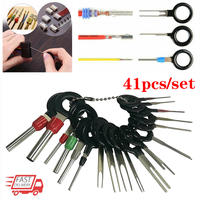 C0079 Kit d'outils de démontage de bornes de voiture 41 pièces, extracteur de connecteurs de fils et de fiches électriques pour l'automobile