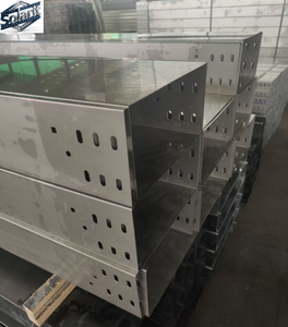 Bandejas de Cables de Acero Industriales Galvanizadas en Caliente Resistentes al Fuego, Ventiladas/Perforadas, Capacidad para 80 Piezas - Product Image 1