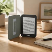 Casing Kindle Ringan dengan Cetak Personalisasi dan Tali Pegangan, Kindle 2026 6 inci, Pelindung Anti Benturan dengan Bagian Belakang Transparan