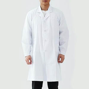 Batas de laboratorio blancas para mujeres y hombres, Bata de laboratorio profesional unisex para mujeres, Bata médica larga de algodón de manga larga - Product Image 2
