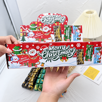Jouet Squishy en forme de barre de chocolat de Noël en gros, à remontée lente, doux, sensoriel, anti-stress, motifs de fêtes assortis