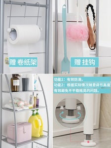 ชั้นวางของในห้องน้ำสแตนเลสสตีลทันสมัย สำหรับห้องครัว ห้องนอน ห้องนั่งเล่น ห้องน้ำ เครื่องซักผ้า จัดเก็บและจัดระเบียบ - Product Image 3