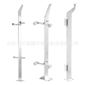 Stainless Steel Single Blade Post 304 L-Shaped Glass Railings Support Column For Staircase Guardrail - Product Image 5