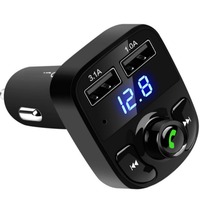 Chargeur de voiture USB double port X8 à charge rapide avec lecteur MP3 Bluetooth et radio FM pour téléphone portable – Vente Flash
