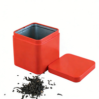 Boîtes en métal carrées imprimées en gros pour vêtements, pots de rangement en métal pour café, biscuits, thé, matcha, bonbons, épices, cadeaux de la Saint-Valentin