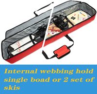 Sac de snowboard rembourré de voyage sac de ski extérieur camping avec sangle de poignée et poche d'équipement en 155cm 165cm pour gants de lunettes