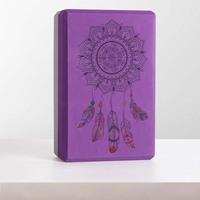Brique de yoga en EVA haute densité 260g avec motif carillon, personnalisation du logo disponible, fitness