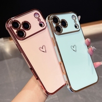 Pour iPhone 17/17 Air/17 Pro/17 Promax 6D Chrome Heart design housse de téléphone