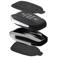 Étui de protection pour clé en cuir métallique pour Peugeot 208 308 508 2008 3008 5008 Citroën C3 C5 Aircross C4 Picasso DS3 DS7 DS9