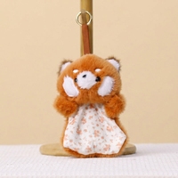 En gros, Mini porte-clés pendentif en peluche animaux de la forêt, doux et moelleux, lapin, renard, raton laveur, pour cadeau d'enfants