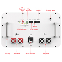 Batería LiFePO4 de 16Kwh 51.2V 314AH, Estilo Vertical, Pantalla LCD de 4.3 Pulgadas, JK V19 BMS con Ruedas, Bluetooth, para Uso Doméstico, Stock PL