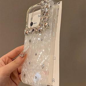 Nuevo diseño de lujo para mujer, decoración personalizada, abalorio 3D de diamantes de imitación para funda de teléfono móvil Bling <span class=keywords><strong>basura</strong></span> para iPhone 16 15 14 13 Pro Max Plus - Product Image 6