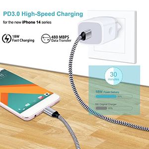 Adaptateur secteur double port USB-C 35W, chargeur de haute qualité, chargeur USB double portable - Product Image 3