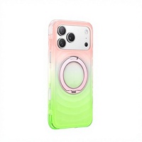 Coque antichoc magnétique Ripple Matte 360 avec support pour iPhone 18 Pro Max, dégradé 17, anti-chute