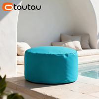 OTAUTAU Pouf Ottoman d'extérieur imperméable avec rembourrage, pour jardin, camping, plage, fauteuil pouf, repose-pieds, tabouret, siège d'angle, JD013