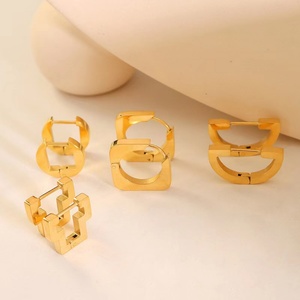 316L Stainless Steel <b>Small</b> Hoop Earring Jewelry Design Gold Filled Trendy Earring for <b>Gift</b> - Product Image 5