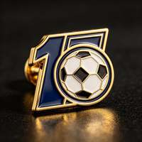 Badges de revers en alliage de zinc émaillés à chaud, personnalisés, modernes et antiques, pour fans de football, en gros, pour souvenirs, programmes et distribution de cadeaux