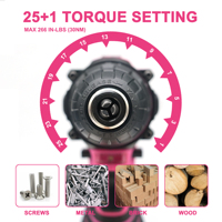 Perceuse sans fil rose 21V avec jeu de douilles, perceuse à main domestique, batterie 1,5 Ah, mandrin 10 mm, embouts de tournevis à tige flexible, outil de bricolage