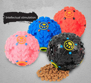 ของเล่นสัตว์เลี้ยง หัวคิกคัก ลูกบอล ของเล่นสุนัขแบบโต้ตอบทําให้สุนัขเคี้ยวของเล่นลูกบอลส่งเสียงดังเอี้ยสําหรับสัตว์เลี้ยง - Product Image 4