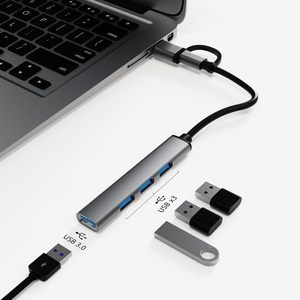USB-C trung tâm 4 trong 2 có bộ chuyển đổi trung tâm USB đa cổng Tương thích với USB-C máy tính xách tay và hoạt động như một Dongle - Product Image 3
