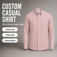 Chemise décontractée d'été personnalisée pour homme, à carreaux, manches longues, 100 % coton, rose, vert menthe, à double poche à rabat, col boutonné