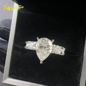 Envío Directo, Anillo de Compromiso y Eternidad de Lujo, Moda Boutique, Plata de Ley 925, Probador de Diamantes, Moissanita de Corte Fantasía de 5 Quilates - Product Image 6