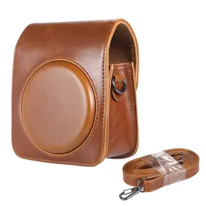 Klassieke Vintage Compact Pu Lederen Camera Tas Voor Fujifilm Instax Mini 70 Met Schouderriem