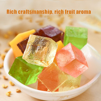 Gummy snoep bulk, kubusvormig, zacht gummy snoep, fruitgelei vierkantjes, snoepgoed, mango, osmanthus, amber kristalsnoep, OEM