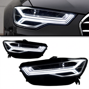 Kit di Aggiornamento Fari per Audi <span class=keywords><strong>A6</strong></span> C7 12-18 Anni, 12V con Luci Diurne a LED Dinamiche e Indicatori di Direzione - Product Image 1