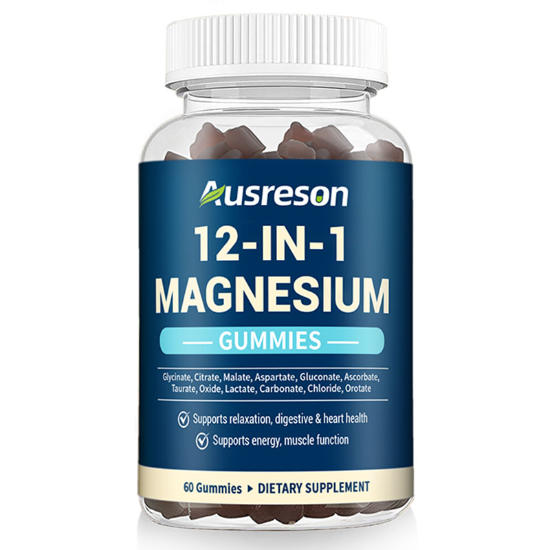 VitaSpring OEM 12 In 1 Magnesium Gummy Sleep Gummies Supplements Melatonin 5-htp Complex Vegan Organic Magnesium Gummies