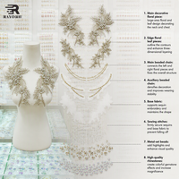 Appliques en strass et dentelle en verre cristal à coudre, accessoires pour corsages de robes de mariée, de demoiselles d'honneur et de soirée