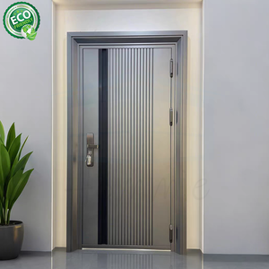 Portes d'entrée extérieures de qualité supérieure en acier moulé pour maisons – Porte d'entrée moderne - Product Image 1