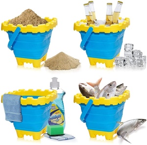DADI OEM y ODM Venta al por mayor Silicon 2.7L Sand Castle Bucket Cubos plegables de agua <span class=keywords><strong>Cubo</strong></span> de <span class=keywords><strong>playa</strong></span> <span class=keywords><strong>plegable</strong></span> - Product Image 5