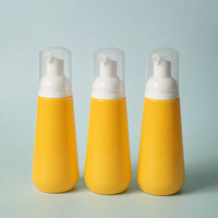 Flacon pompe distributeur de savon moussant pour le visage jaune et rouge, bouteille de nettoyage du visage 100ml 150ml