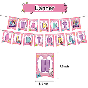 Decorazioni per Festa di <span class=keywords><strong>Compleanno</strong></span> per Bambina a Tema Casa di Gabby, Include Striscione, Cupcake, Palloncini in Lattice Pastello, Accessori per Baby Shower - Product Image 2